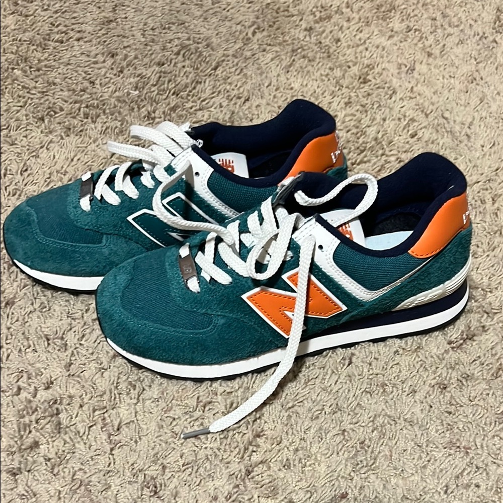 *Teal Suede 574 New Balance Sneakers